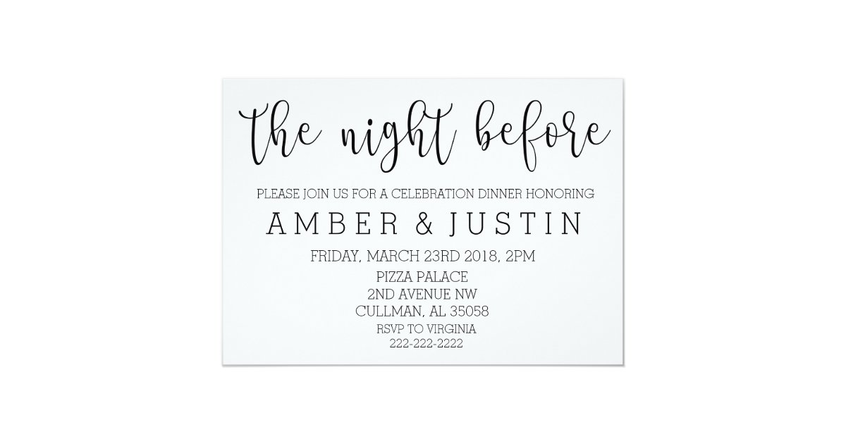 The Night Before | Invitation | Zazzle.com