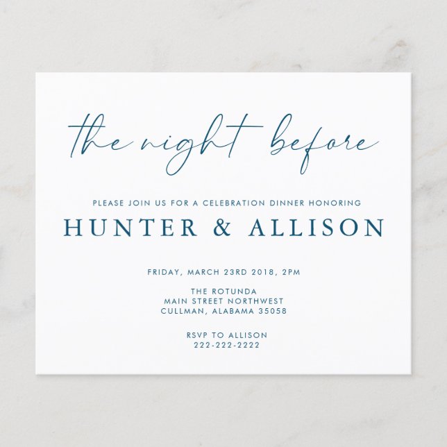 The Night Before | Invitation (Front)