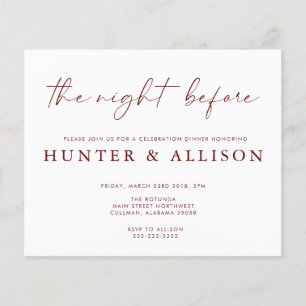 The Night Before Invitation