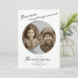 The Night Before Invite, Rehearsal Dinner Wedding  Invitation