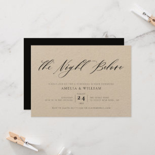 THE NIGHT BEFORE   kraft rehearsal dinner Invitation