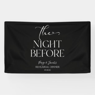 The Night Before Minimal Wedding Rehearsal Dinner Banner