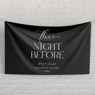 The Night Before Minimal Wedding Rehearsal Dinner Banner