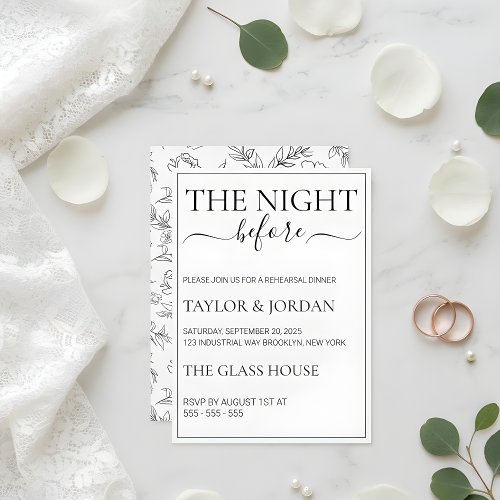 The Night Before | Minimalist Botanical Rehearsal 