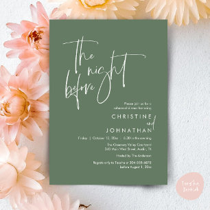 The Night Before, Modern Casual Rehearsal Dinner Invitation