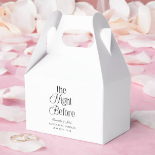 The Night Before Modern Elegant Rehearsal Dinner Favor Boxes