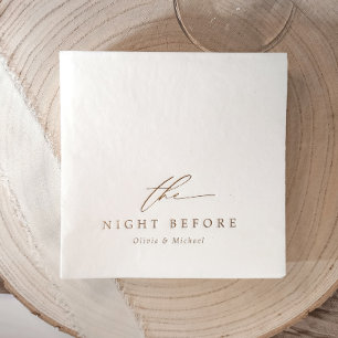 The Night Before Modern Rehearsal Dinner Wedding Foil Napkins