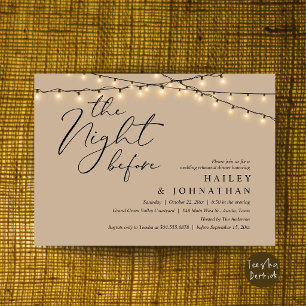 The Night Before, Modern Wedding Rehearsal Dinner Invitation