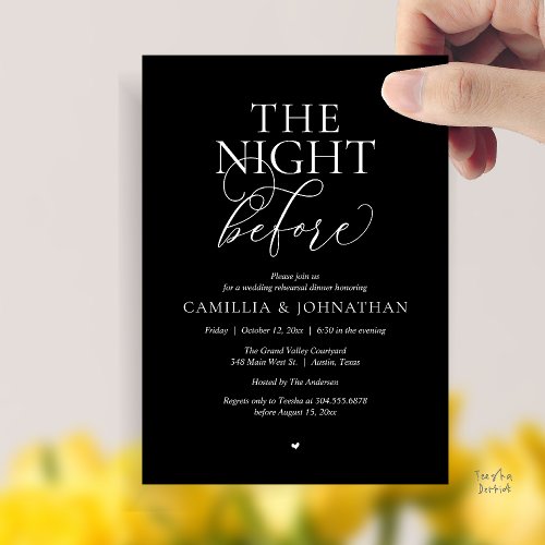 “The Night Before” Modern Wedding Rehearsal Dinner