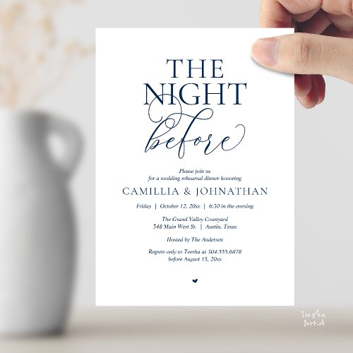 “The Night Before” Modern Wedding Rehearsal Dinner