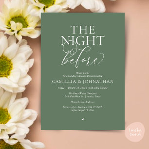 “The Night Before” Modern Wedding Rehearsal Dinner Invitation
