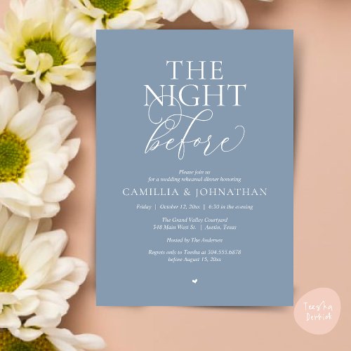 “The Night Before” Modern Wedding Rehearsal Dinner