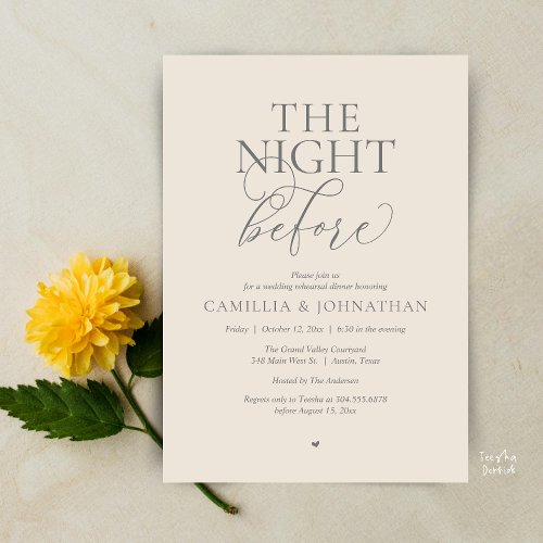 “The Night Before” Modern Wedding Rehearsal Dinner