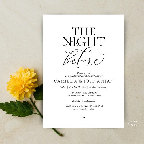 “The Night Before” Modern Wedding Rehearsal Dinner