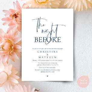 The Night Before, Modern Wedding Rehearsal Dinner Invitation