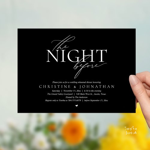 The Night Before, Modern Wedding Rehearsal Dinner 