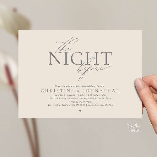The Night Before, Modern Wedding Rehearsal Dinner 