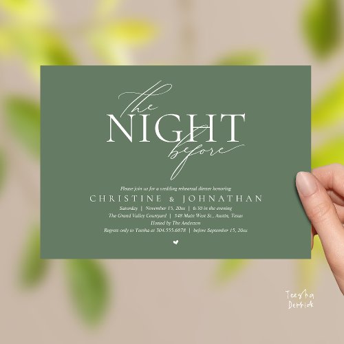 The Night Before, Modern Wedding Rehearsal Dinner 