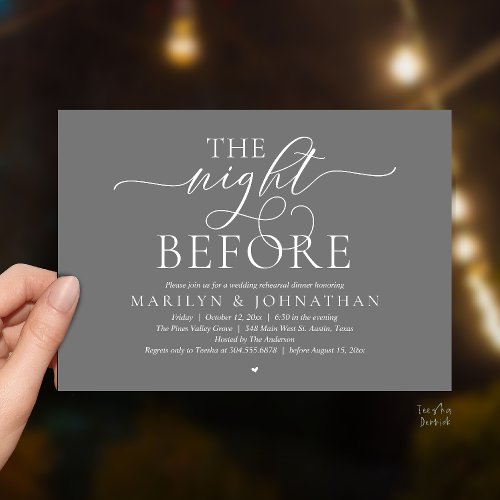 The Night Before, Modern Wedding Rehearsal Dinner