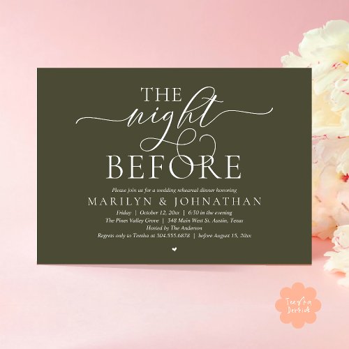 The Night Before, Modern Wedding Rehearsal Dinner