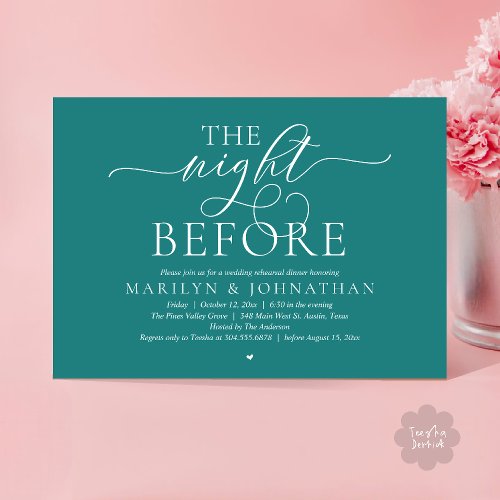 The Night Before, Modern Wedding Rehearsal Dinner