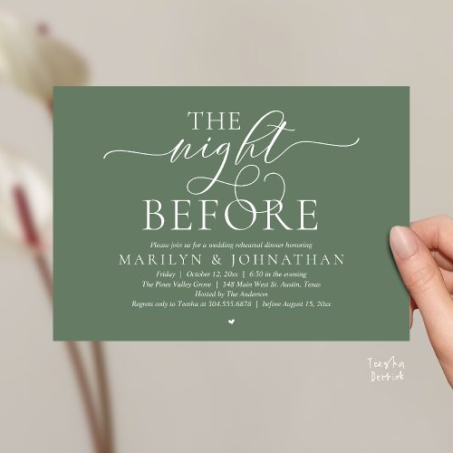 The Night Before, Modern Wedding Rehearsal Dinner