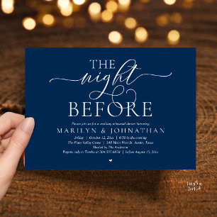 The Night Before, Modern Wedding Rehearsal Dinner Invitation