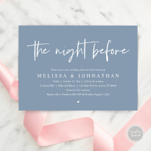 The Night Before, Modern Wedding Rehearsal Dinner Invitation