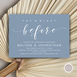 The Night Before, Modern Wedding Rehearsal Dinner Invitation