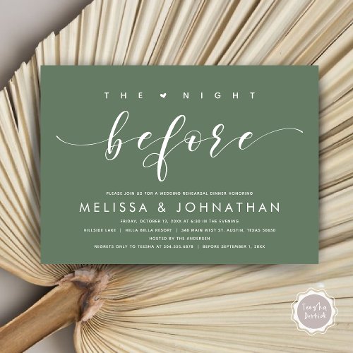 The Night Before, Modern Wedding Rehearsal Dinner 