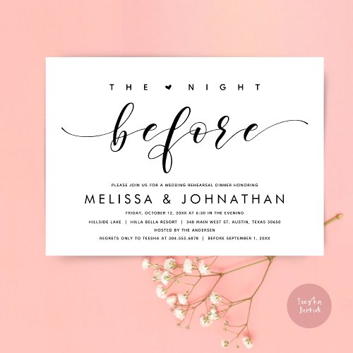 The Night Before, Modern Wedding Rehearsal Dinner 