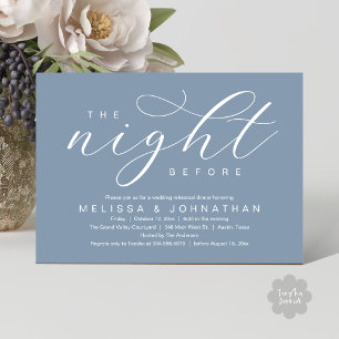 The Night Before, Modern Wedding Rehearsal Dinner Invitation