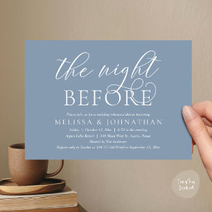 The Night Before, Modern Wedding Rehearsal Dinner Invitation