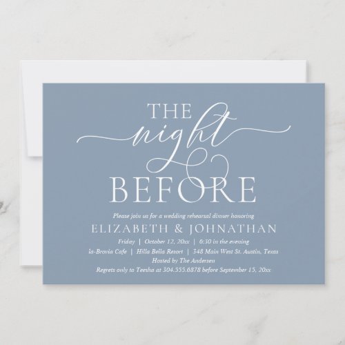The Night Before, Modern Wedding Rehearsal Dinner