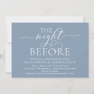 The Night Before, Modern Wedding Rehearsal Dinner Invitation