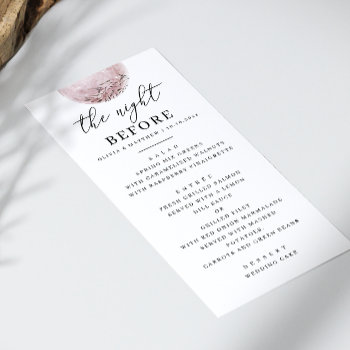 The Night Before. Mystical Moon Rehearsal Dinner Menu by RemioniArt at Zazzle