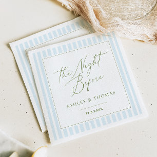 The Night Before Napkins Blue Stripes