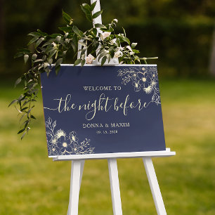 The Night Before Navy Blue Rehearsal Dinner  Poster