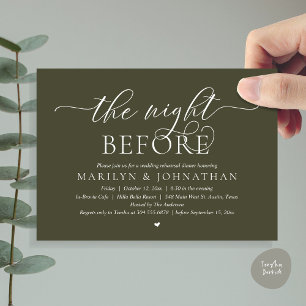 The Night Before, Perfect Wedding Rehearsal Dinner Invitation
