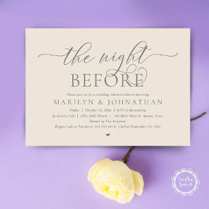The Night Before, Perfect Wedding Rehearsal Dinner Invitation