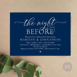 The Night Before, Perfect Wedding Rehearsal Dinner Invitation