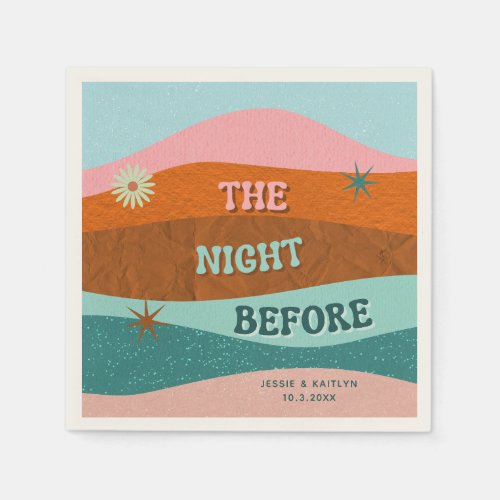 The Night Before Personalized Rehearsal Dinner Napkins