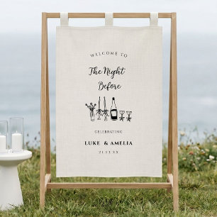 The Night Before Personalized Wedding Rehearsal Banner