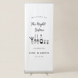 The Night Before Personalized Wedding Rehearsal  Retractable Banner