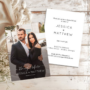 The Night Before Photo Rehearsal Dinner Invitation