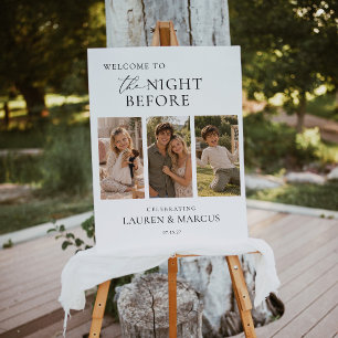 The Night Before Photo Wedding Rehearsal Welcome Foam Board