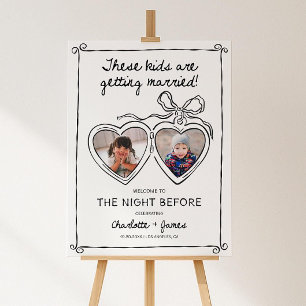 The Night Before Photo Welcome Sign Template, Rehe