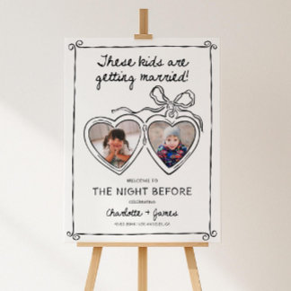 The Night Before Photo Welcome Sign Template, Rehe