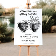 The Night Before Photo Welcome Sign Template, Rehe