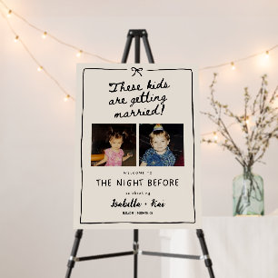 The Night Before Photo Welcome Sign Template, Rehe